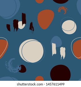 Abstract seamless pattern. Geometric shapes and elements. Colorful trendy seamless pattern