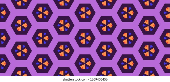 Abstract Seamless Pattern with Geometric Shapes