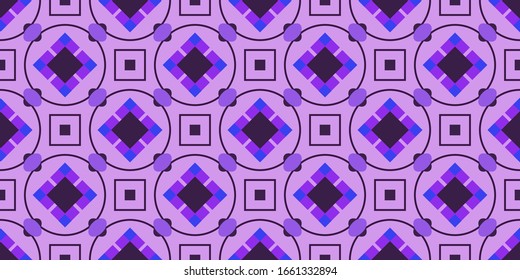 Abstract Seamless Pattern with Geometric Shapes