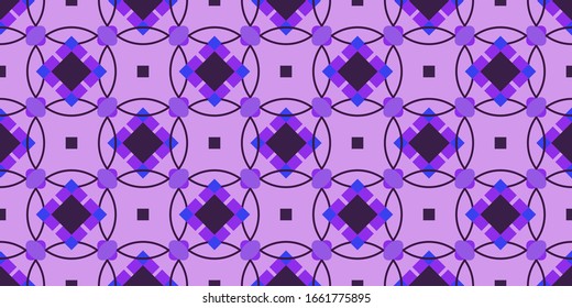 Abstract Seamless Pattern with Geometric Shapes