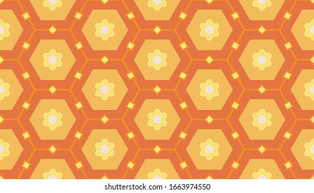 Abstract Seamless Pattern with Geometric Shapes