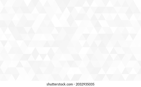 Abstract seamless pattern of geometric shapes. Mosaic background of  triangles. Evenly spaced triangles in different shades of light gray. Vector illustration