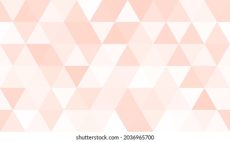 Abstract seamless pattern of geometric shapes. Mosaic background of big triangles. Evenly spaced triangles in different shades of deep orange. Vector illustration