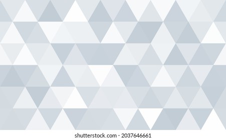 Abstract seamless pattern of geometric shapes. Mosaic background of big triangles. Evenly spaced triangles in different shades of dark blue. Vector illustration