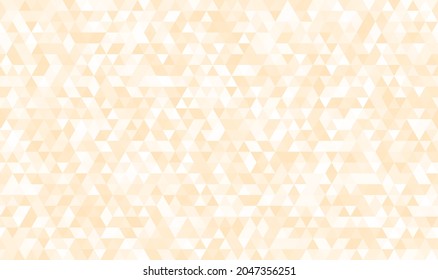 Abstract seamless pattern of geometric shapes. Mosaic background of small triangles. Evenly spaced triangles in different shades of orange. Vector illustration