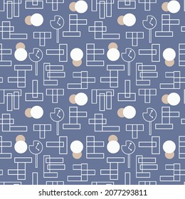 Resumen de un patrón sin fisuras de formas geométricas. Impresión orgánica moderna para textiles, tejidos, papel de envoltura, papel tapiz, telaraña, etc.
