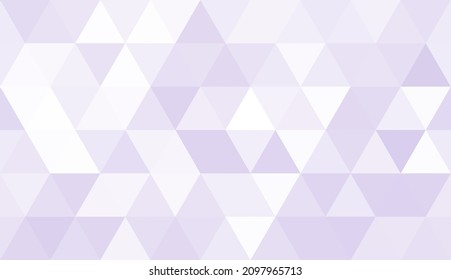 Abstract seamless pattern of geometric shapes. Mosaic background of big triangles. Evenly spaced triangles in different shades of deep purple. Vector illustration
