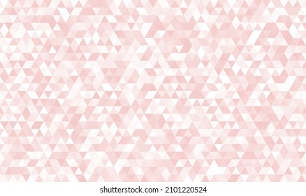 Abstract seamless pattern of geometric shapes. Mosaic background of small triangles. Evenly spaced triangles in different shades of red. Vector illustration