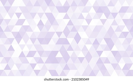 Abstract seamless pattern of geometric shapes. Mosaic background of  triangles. Evenly spaced triangles in different shades of deep purple. Vector illustration