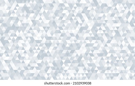 Abstract seamless pattern of geometric shapes. Mosaic background of small triangles. Evenly spaced triangles in different shades of dark blue. Vector illustration