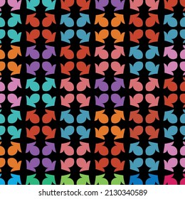 Abstract seamless pattern with geometric shapes for textile print, abstract texture, fashion design, bed sheets or pillow pattern, wrapping, ad, poster, artwork design vector