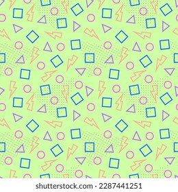 Abstract seamless pattern with geometric shapes. Vector illustration.