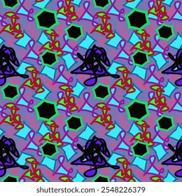 
abstract seamless pattern of geometric shapes, vector