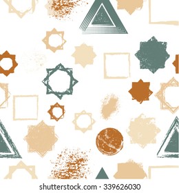Abstract seamless pattern with Geometric shapes. Vector illustration background.
