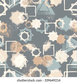 Abstract seamless pattern with Geometric shapes. Vector illustration background.