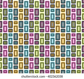 Abstract seamless pattern of geometric shapes. Vector illustration.