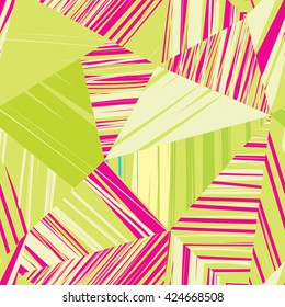 Abstract seamless pattern of geometric shapes. Geometric background. Retro triangle background. Colorful mosaic banner.
