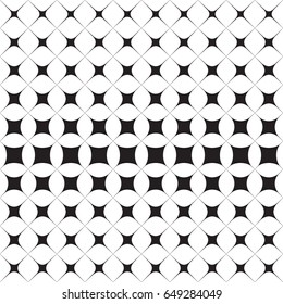 Abstract seamless pattern of geometric shapes, halftone