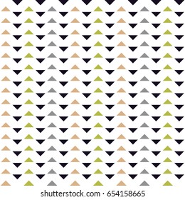 Abstract seamless pattern with geometric shapes triangles. Vector illustration.