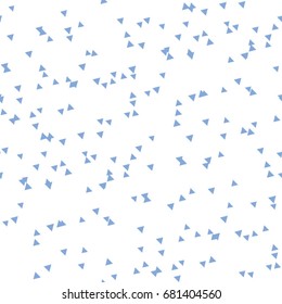 Abstract seamless pattern with geometric shapes. Blue background. Irregular texture