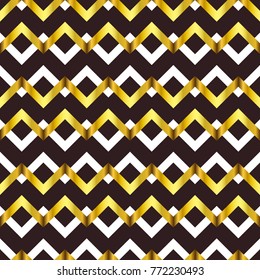 Abstract seamless pattern of geometric shapes. Motion and fluctuation of shapes.