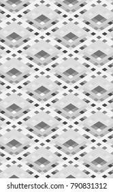 Abstract seamless pattern of geometric shapes. Diagonal movement.