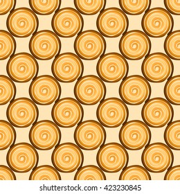 Abstract seamless pattern. Geometric simple regular background. Vector illustration with spiral shape