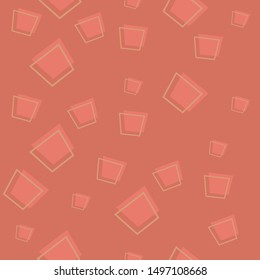 Abstract seamless pattern in geometric style. Texture of chaotically scattered trapezoid. 