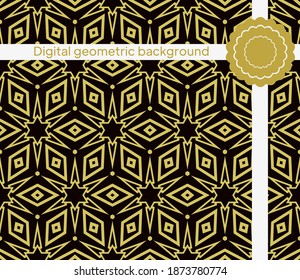 Abstract seamless pattern with abstract geometric style. Repeating Sample Figure And Line. For Modern Interiors Design, Wallpaper, Textile Industry. Vector