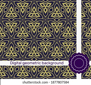 Abstract seamless pattern with abstract geometric style. Repeating Sample Figure And Line. For Modern Interiors Design, Wallpaper, Textile Industry. Vector