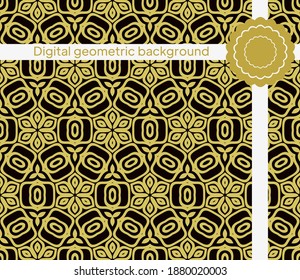 Abstract seamless pattern with abstract geometric style. Repeating Sample Figure And Line. For Modern Interiors Design, Wallpaper, Textile Industry. Vector