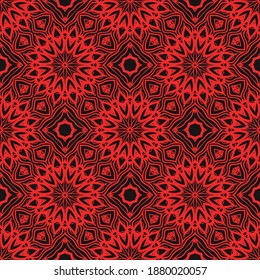 Abstract seamless pattern with abstract geometric style. Repeating Sample Figure And Line. For Modern Interiors Design, Wallpaper, Textile Industry. Vector