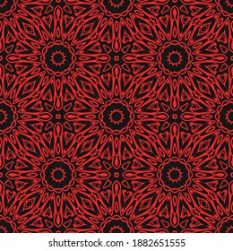 Abstract seamless pattern with abstract geometric style. Repeating Sample Figure And Line. For Modern Interiors Design, Wallpaper, Textile Industry. Vector