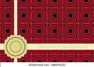 Abstract seamless pattern with abstract geometric style. Repeating Sample Figure And Line. For Modern Interiors Design, Wallpaper, Textile Industry. Vector