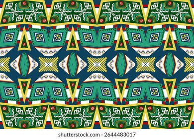 Abstract Seamless Pattern Geometric Symmetry Ethnic Tribal Textile Traditional Motif Fabric Design for background, rug, wallpaper, wrapping, cloth, fabric, textile, decorative, embroidery style