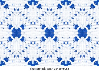 Abstract seamless pattern with geometric texture. Pattern of repeating symmetrical shapes. Stock vector illustration.