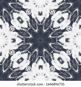 Abstract seamless pattern with geometric texture. Pattern of repeating symmetrical shapes. Stock vector illustration.