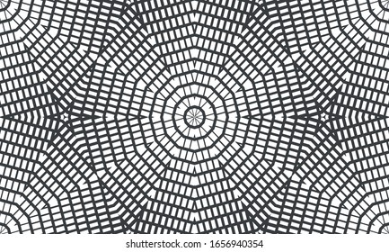 Abstract seamless pattern with geometric texture. Pattern of repeating symmetrical shapes. Stock vector illustration.