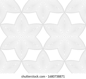 Abstract seamless pattern with geometric texture. Pattern of repeating symmetrical shapes. Stock vector illustration.