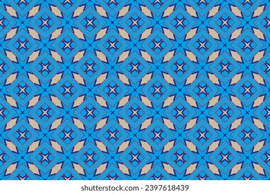 Abstract seamless pattern. Geometric texture. Repeated printing. Repeat patern for design prints. . For interior wallpaper, smart design, fashion print,pattern on blue background