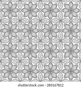 Abstract seamless pattern. Geometric texture. Oriental ethnic background.