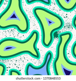 Abstract seamless pattern with geometric wave elements