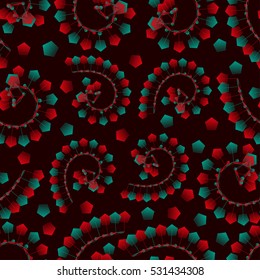 Abstract seamless pattern with geometrical curls.