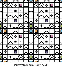 abstract seamless pattern from geometrical elements the city