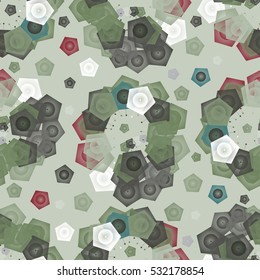 Abstract seamless pattern with geometrical shapes.