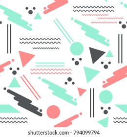 Abstract seamless pattern with geometrical shapes