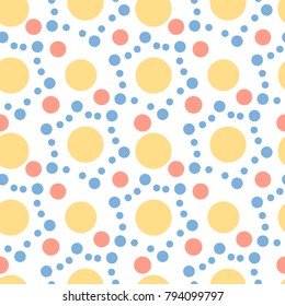 Abstract seamless pattern with geometrical shapes