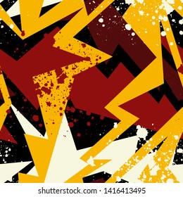 Abstract seamless pattern for girl and boy. Creative colorful wallpaper with dots, lines.