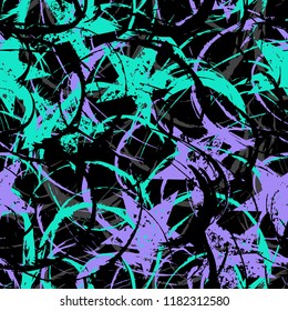 Abstract seamless pattern for girls, boys, clothes. Creative vector background with circles, grunge stars.Funny wallpaper for textile and fabric.