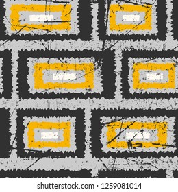 Abstract seamless pattern for girls, boys, clothes. Creative vector background with dots, geometric figures,stripes inscriptions.Funny wallpaper for textile and fabric. Fashion style. Colorful bright.